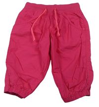 Tmavoružové crop plátenné nohavice kids