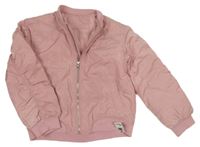 Nové - světlerůžový šusťákový lehce zateplený bomber dunnes