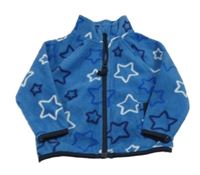 Modrá fleecová prepínaci mikina s hviezdami dunnes