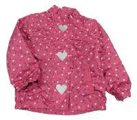 Ružová vzorovaná šušťáková jarná bunda Impidimpi