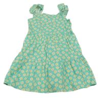 Zeleno-žlté kvetované ľahké šaty Primark