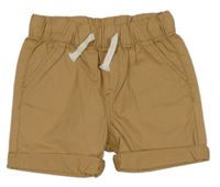 Hnědé plátěné kraťasy H&M