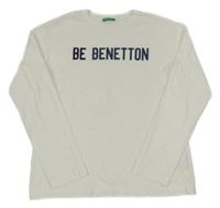 Bílé triko s logem Benetton