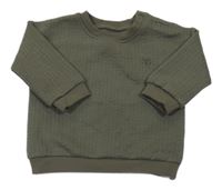 Khaki vzorovaná mikina Tu