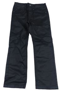 Černé kalhoty koženkového vzhledu Kiabi