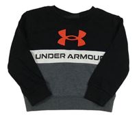 Černo-šedo-bílá mikina s logem Under Armour