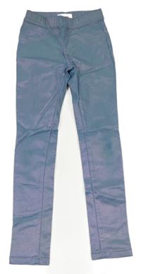 Světlemodro-lila trblietavé džegíny