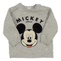 Světlešedá mikina s Mickeym H&M