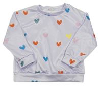 Lila mikina so srdiečkami Shein