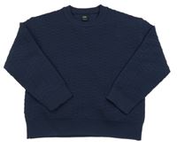 Tmavomodrý rebrovaný sveter River Island