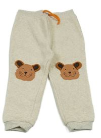 Béžové melírované tepláky s medvídky Primark