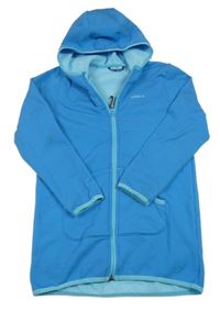 Modrá pruhovaná propínací thermo mikina s kapucí Jako-o