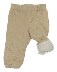 Béžové podšité cuff manšestráky C&A