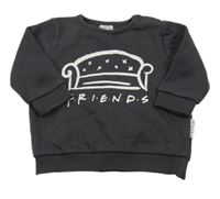 Antracitová mikina s potiskem - Friends