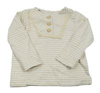 Béžovo-biele pruhované tričko