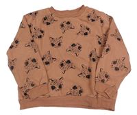 Broskvová mikina s kočičkami H&M