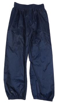 Tmavomodré šušťákové nohavice Decathlon