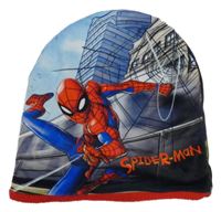 Modro-šedá čepice se Spidermanem 