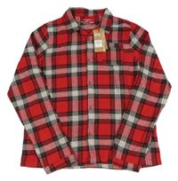 Nové - Červeno-zeleno-bílý kostkovaný pyžamový kabátek Primark