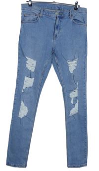 Pánské světlemodré skinny rifle s prošoupáním DrDenim vel. 34/32