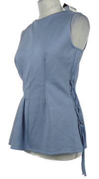 Nové - Dámska svetlomodrá vesta so šnurovaním Next