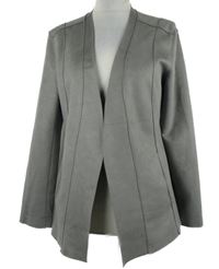 Dámský šedý semišový cardigán Orsay 