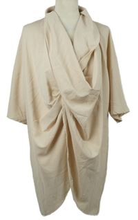 Dámská béžová tunika s řasením Shein 