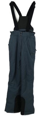 Dámské modrošedé šusťákové oteplovačky s odepínacími trakami High Q