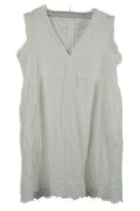 Dámske biele madeirové šaty