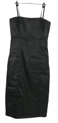 Dámské černé potažené midi šaty Asos 