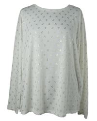 Dámské bílé triko s kotvami 