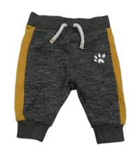 Černo-hořčicové tepláky s výšivkou Primark