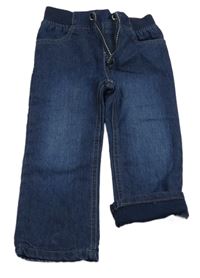 Tmavomodré podšité rifle s úpletovým pasom Lupilu