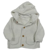 Bílý propínací svetr s kapucí Next