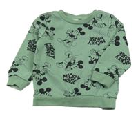 Zelená mikina s Mickey Mousem Disney