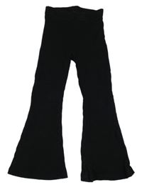 Černé žebrované flare legíny F&F