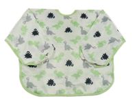 Bílá zástěra s dinosaury