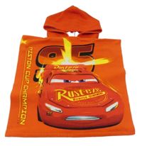 Červené froté osuškové pončo s Cars a kapucí
