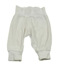 Biele zamatové nohavice H&M