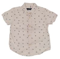 Ružová košeľa s palmami