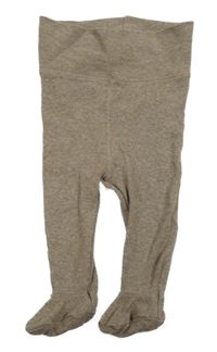 Světlehnědé žebrované punčocháče H&M