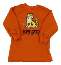 Oranžová mikina s tygrem Kenzo