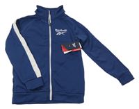 Nové - Modrá prepínaci mikina s logom Reebok