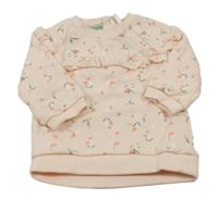 Svetloružová mikina s kvietkami a volánikom Orchestra