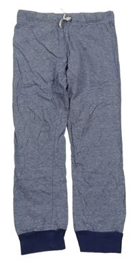 Tmavomodré melírované pyžamové nohavice M&S