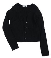 Čierny rebrovaný prepínaci crop sveter zn. Primark