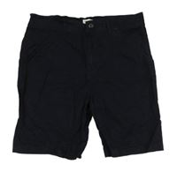 Tmavomodré plátenné chino kraťasy F&F