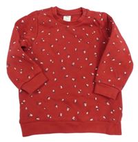 Červená mikina s kvietkami H&M