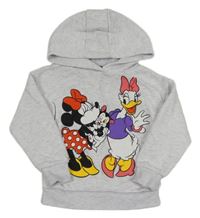 Svetlosivá mikina s Minnie, Daisy a kapucňou zn. Disney