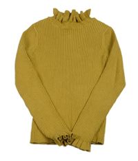 Okrový rebrovaný sveter zn. Next